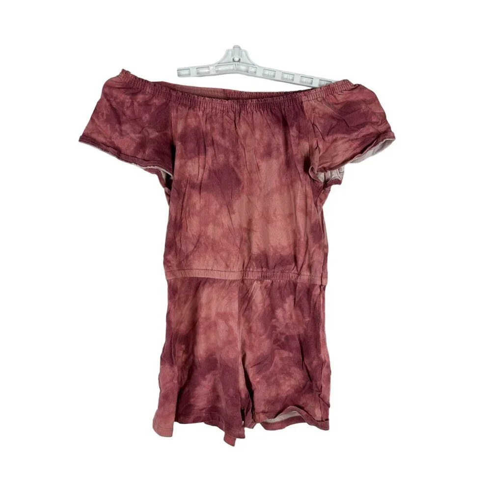 Old Navy Girls Off-The-Shoulder Tie-Dye Romper Size M (8) 100% Cotton